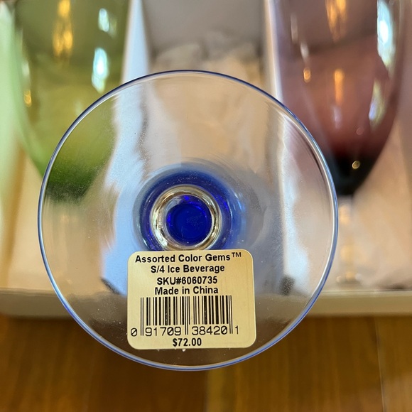 Lenox Color Gems Crystal Iced Beverage Glasses - Set of 4 - Picture 6 of 11